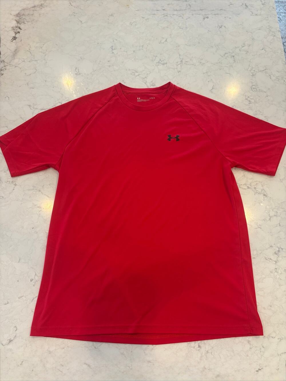Under Armour Red Performance Athletic T-Shirt Size Large